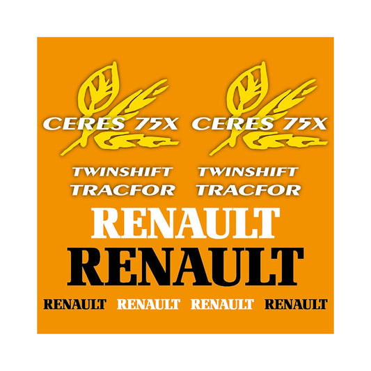 Renault Ceres 75X Aftermarket Replacement Tractor Decal Sticker Set replacement decal set