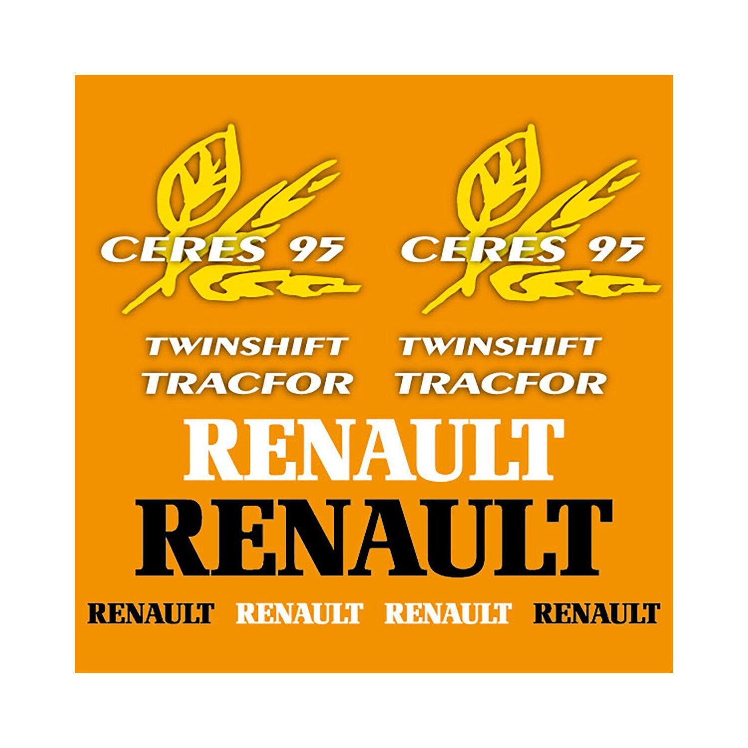 Renault Ceres 95 Aftermarket Replacement Tractor Decal Sticker Set replacement decal set