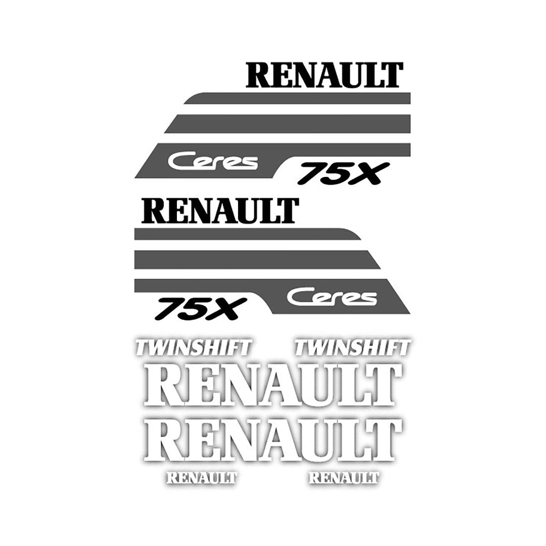 Renault 75X Ceres Aftermarket Replacement Tractor Decal Sticker Set replacement decal set