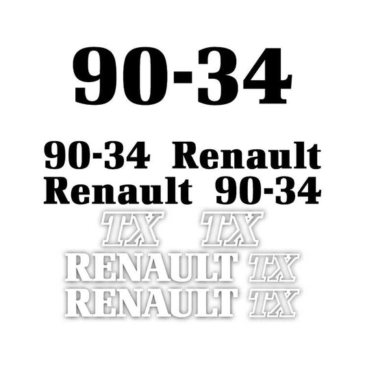 Renault 90-34 TX Aftermarket Replacement Tractor Decal Sticker Set replacement decal set