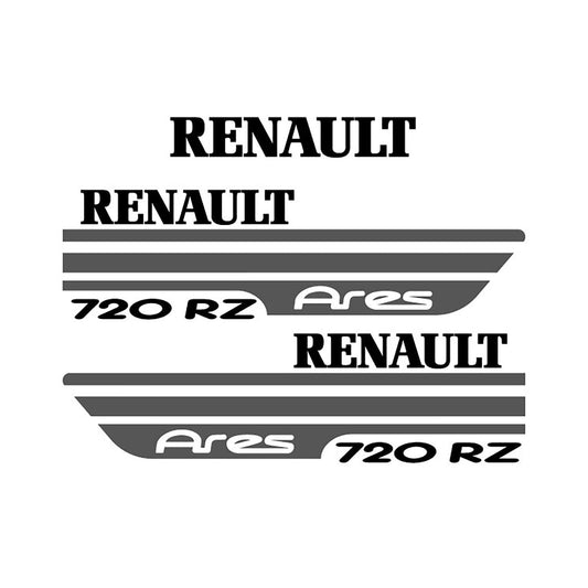 Renault 720 RZ Ares Aftermarket Replacement Tractor Decal Sticker Set replacement decal set