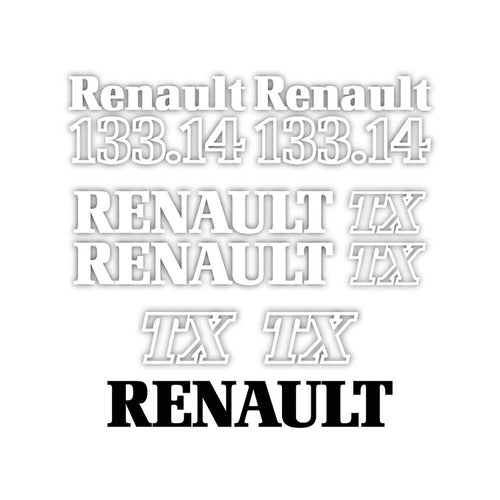 Renault 133.14 TX Aftermarket Replacement Tractor Decal Sticker Set replacement decal set