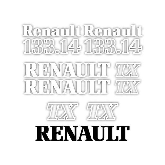Renault 133.14 TX Aftermarket Replacement Tractor Decal Sticker Set replacement decal set