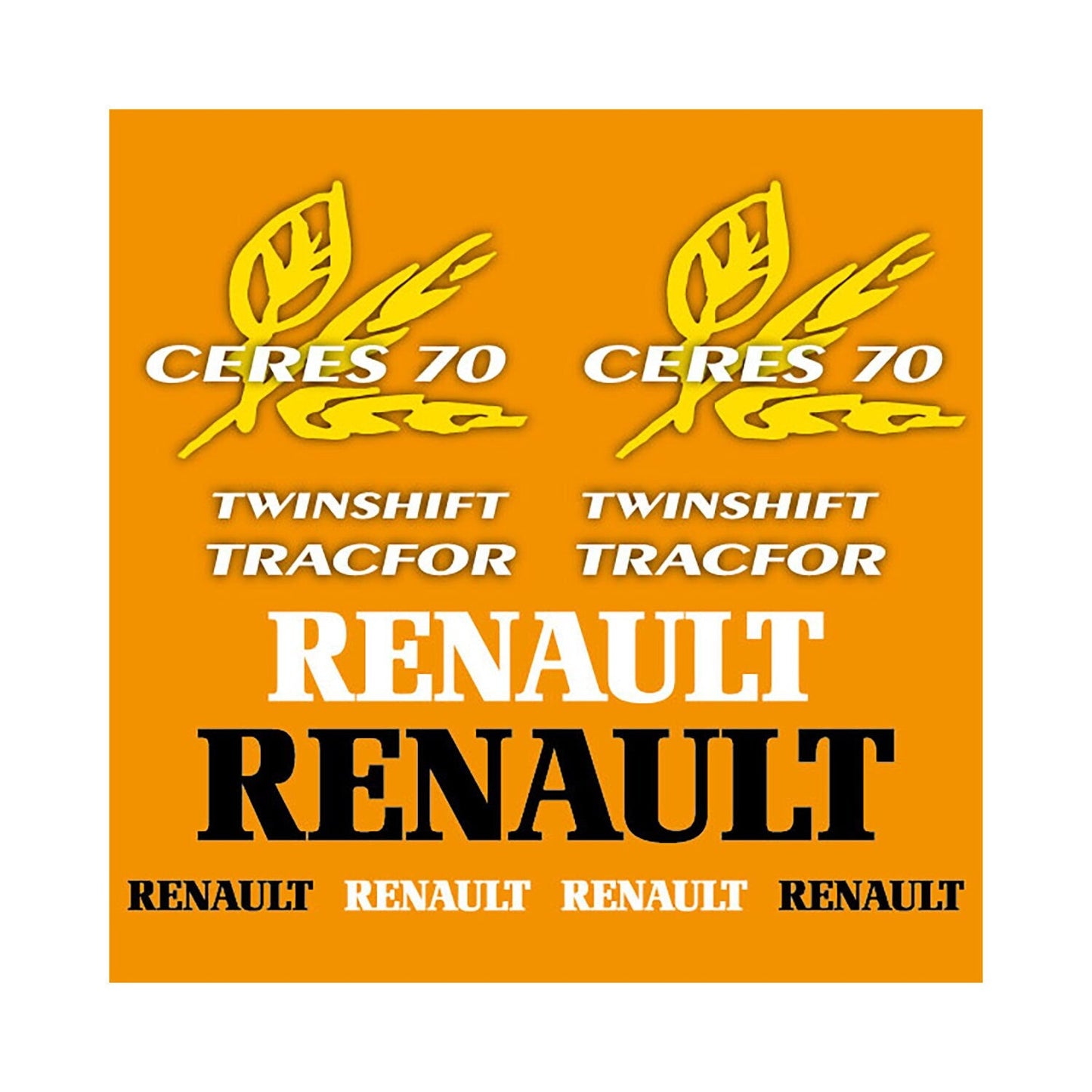 Renault Ceres 70 Aftermarket Replacement Tractor Decal Sticker Set replacement decal set
