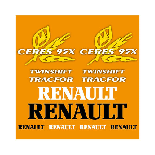 Renault Ceres 95X Aftermarket Replacement Tractor Decal Sticker Set replacement decal set