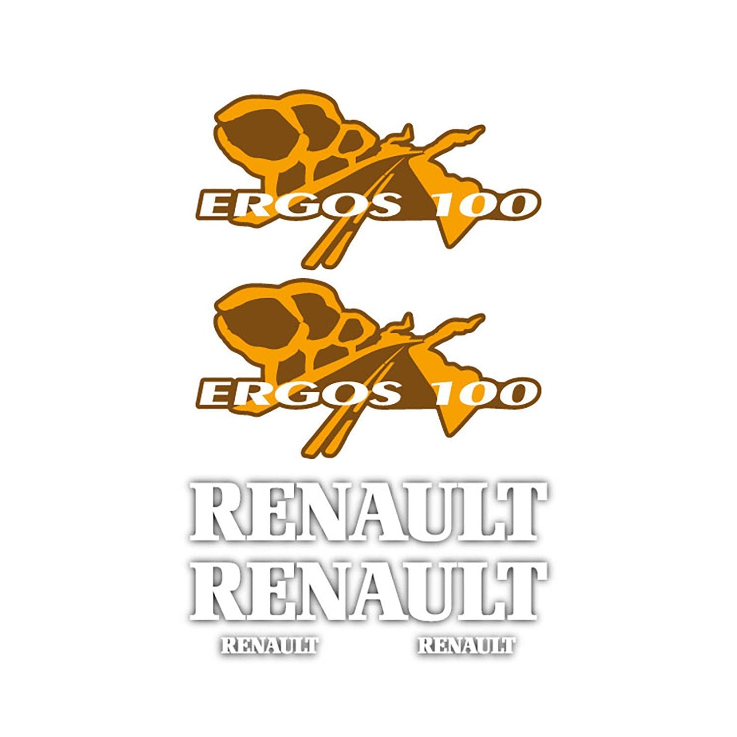 Renault Ergos 100 Aftermarket Replacement Tractor Decal Sticker Set replacement decal set