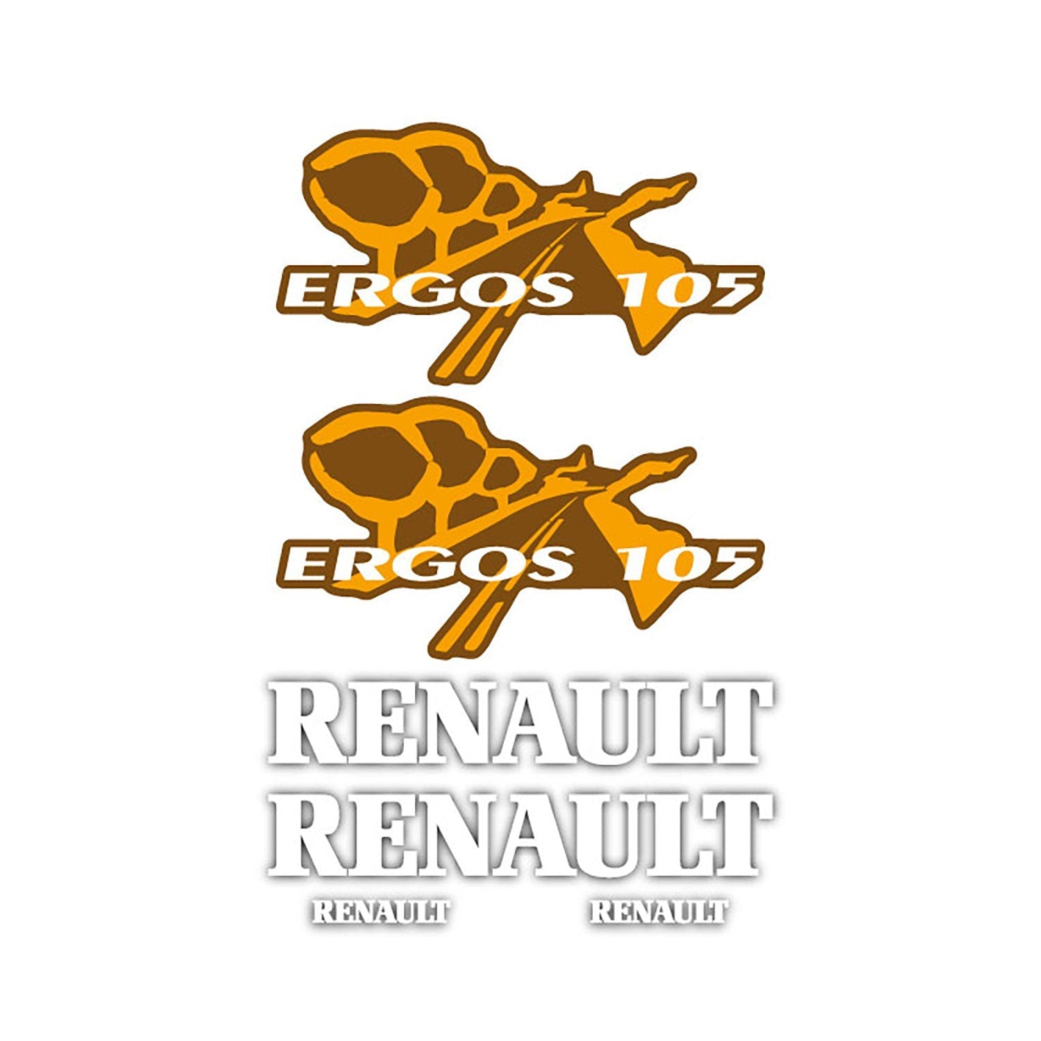 Renault Ergos 105 Aftermarket Replacement Tractor Decal Sticker Set replacement decal set