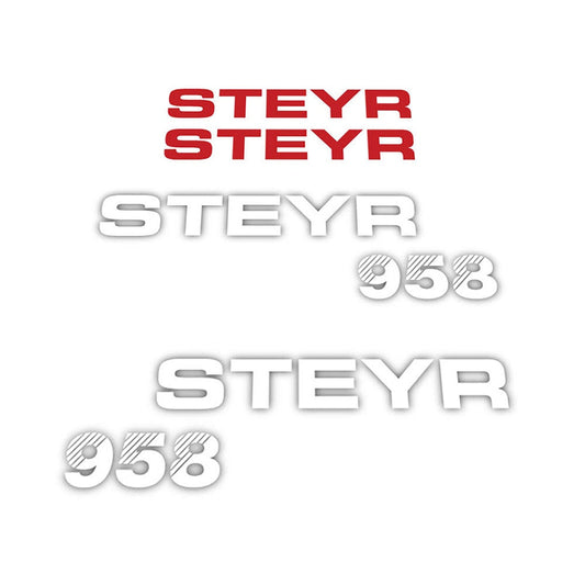 Steyr 958 Aftermarket Replacement Tractor Decal (Sticker) Set replacement decal set