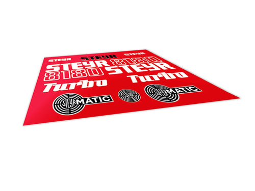 Steyr 8180 Turbo Aftermarket Replacement Tractor Decal (Sticker) Set replacement decal set