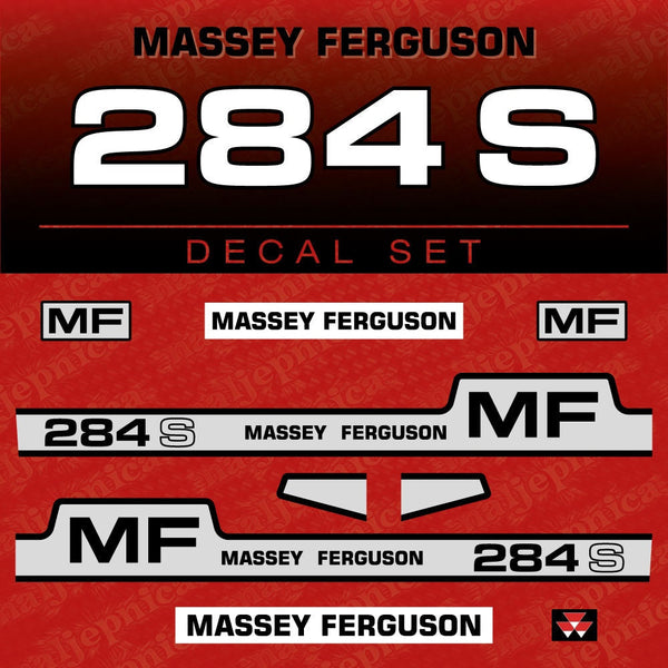 Massey Ferguson 284S Aftermarket Replacement Tractor Decal (Sticker) Set replacement decal set