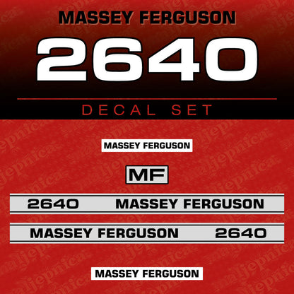 Massey Ferguson 2640 Aftermarket Replacement Tractor Decal (Sticker) Set