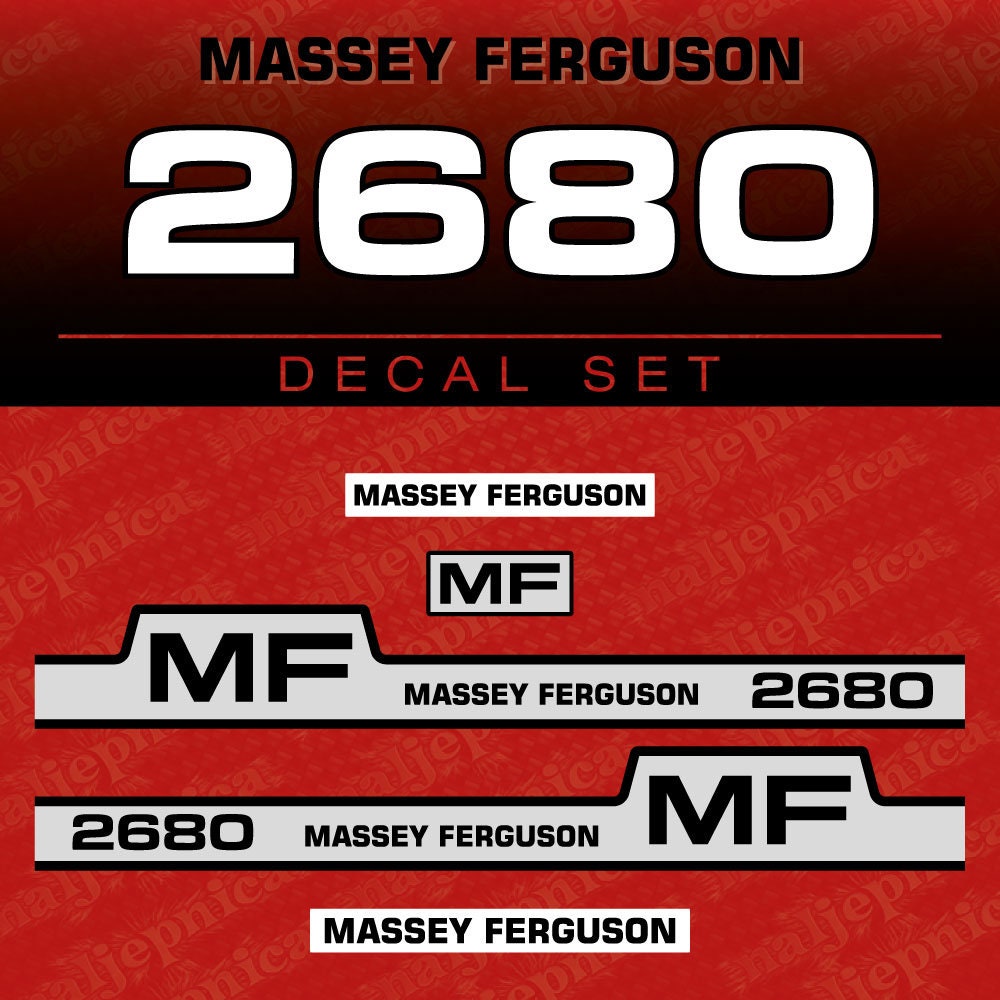 Massey Ferguson MF 2680 Aftermarket Replacement Tractor Decal (Sticker) Set