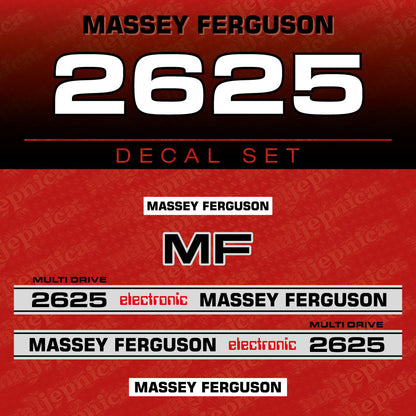 Massey Ferguson 2625 Aftermarket Replacement Tractor Decal (Sticker) Set