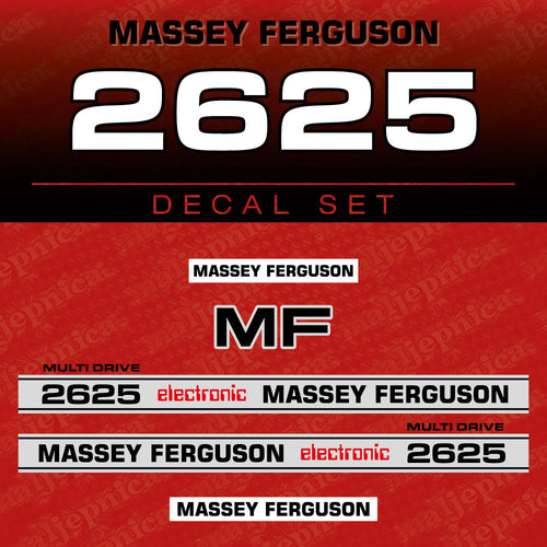 Massey Ferguson 2625 Aftermarket Replacement Tractor Decal (Sticker) Set