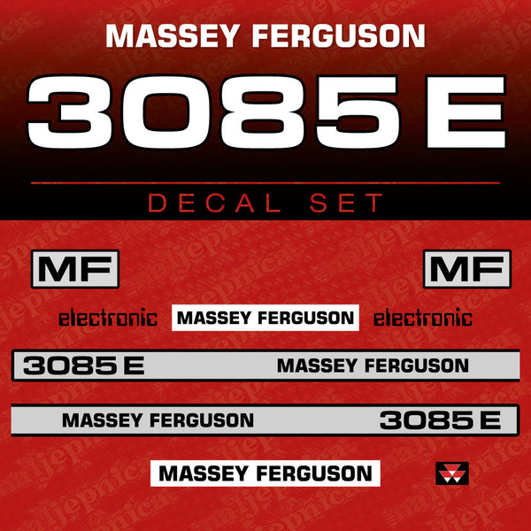 Massey Ferguson 3085E Aftermarket Replacement Tractor Decal (Sticker) Set