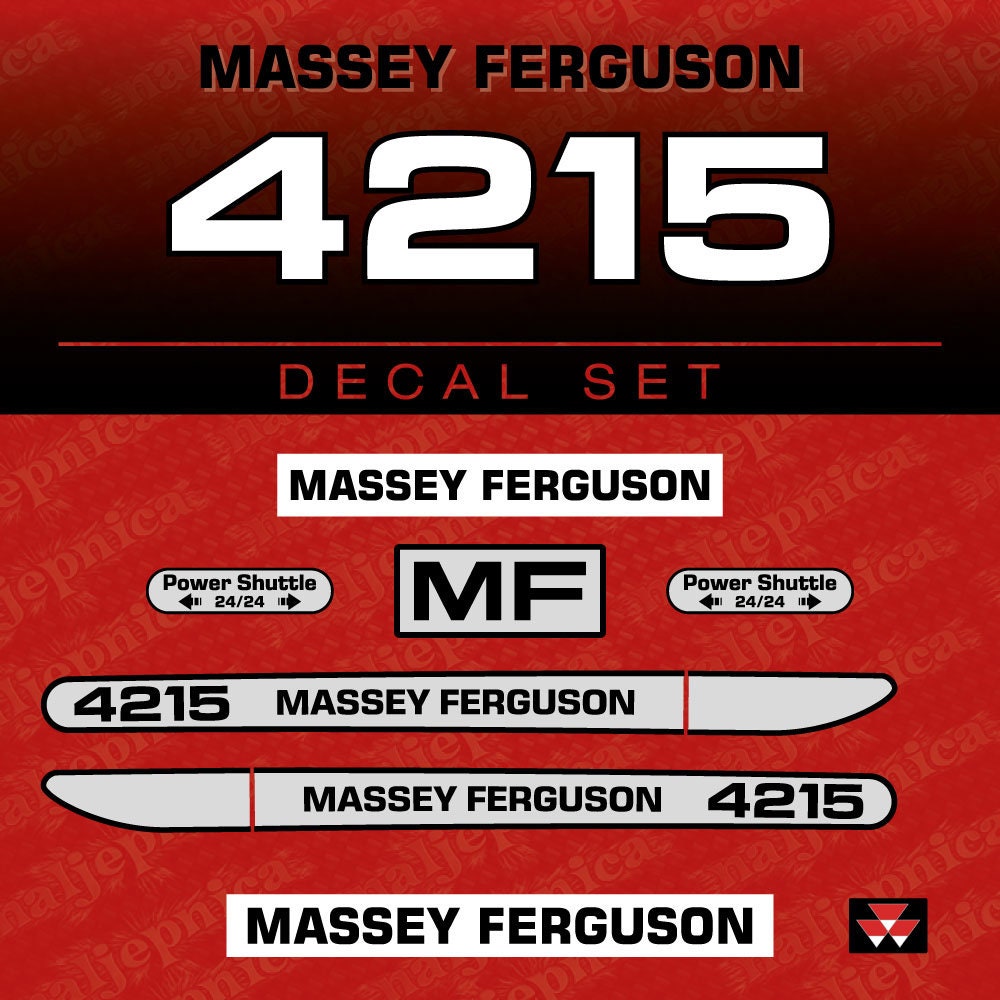 Massey Ferguson 4215 (2000) Aftermarket Replacement Tractor Decal (Sticker) Set
