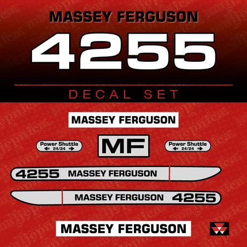 Massey Ferguson 4255 (2000) Aftermarket Replacement Tractor Decal (Sticker) Set