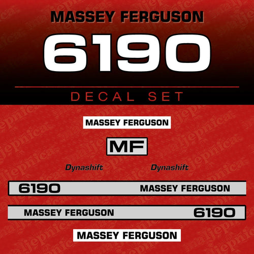 Massey Ferguson 6190 Aftermarket Replacement Tractor Decal (Sticker) Set