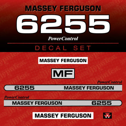 Massey Ferguson 6255 Aftermarket Replacement Tractor Decal (Sticker) Set