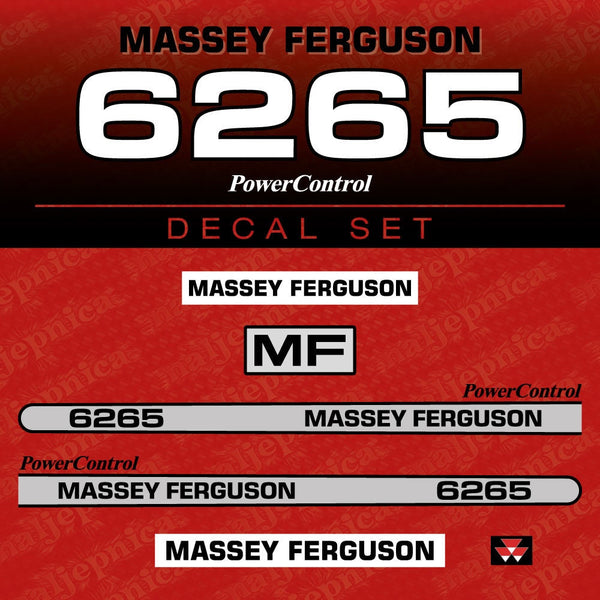 Massey Ferguson 6265 Aftermarket Replacement Tractor Decal (Sticker) Set