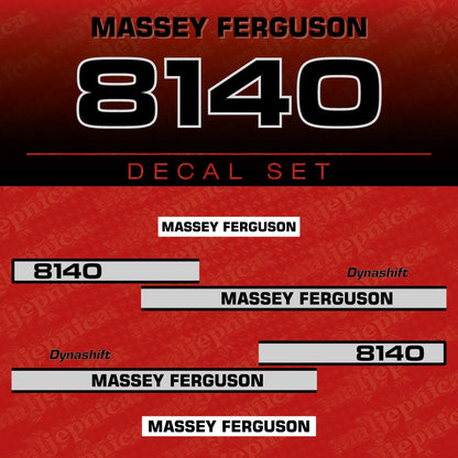 Massey Ferguson 8140 Aftermarket Replacement Tractor Decal (Sticker) Set
