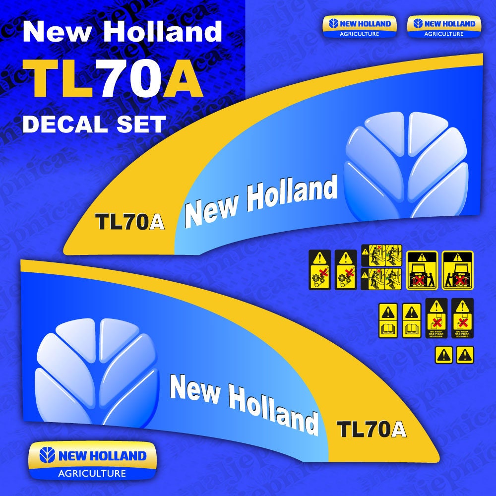 New Holland TL70A Aftermarket Replacement Tractor Decal (Sticker) Set replacement decal set