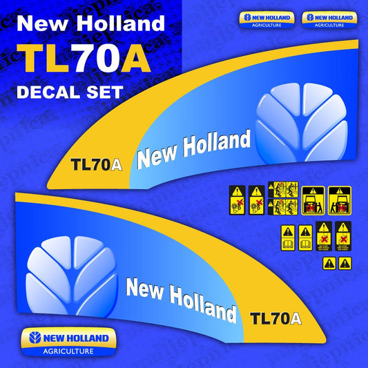 New Holland TL70A Aftermarket Replacement Tractor Decal (Sticker) Set replacement decal set