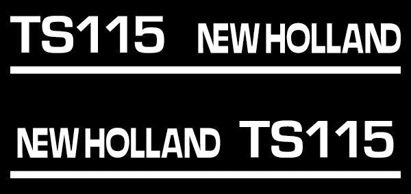 New Holland TS115 Aftermarket Replacement Tractor Decal (Sticker) Set replacement decal set