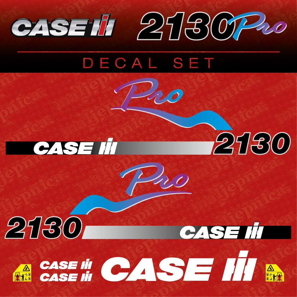 Case 2130 PRO Aftermarket Replacement Tractor Decal (Sticker) Set replacement decal set