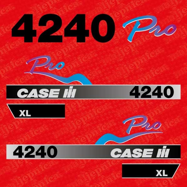 Case 4240 XL Pro Aftermarket Replacement Tractor Decal (Sticker) Set replacement decal set