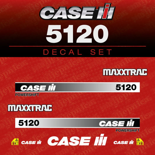 Case 5120 Powershift Aftermarket Replacement Tractor Decal (Sticker) Set replacement decal set