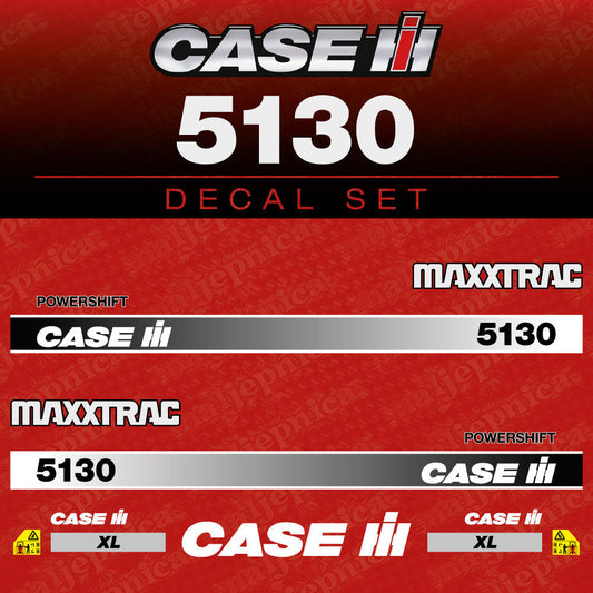 Case 5130 Powershift Aftermarket Replacement Tractor Decal (Sticker) Set replacement decal set