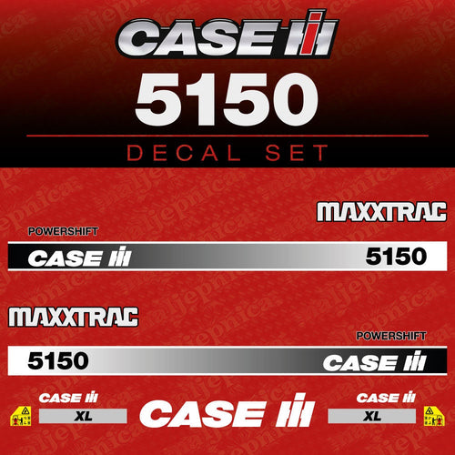 Case 5150 XL Powershift Aftermarket Replacement Tractor Decal (Sticker) Set replacement decal set