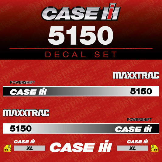 Case 5150 XL Powershift Aftermarket Replacement Tractor Decal (Sticker) Set replacement decal set