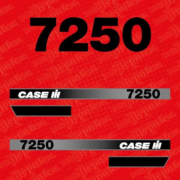 Case 7250 Aftermarket Replacement Tractor Decal (Sticker) Set replacement decal set