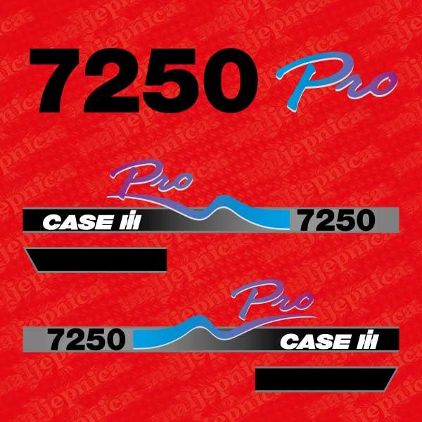 Case 7250 PRO Aftermarket Replacement Tractor Decal (Sticker) Set replacement decal set