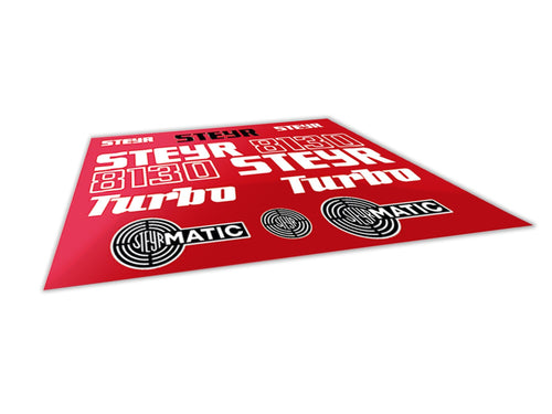Steyr 8130 Turbo Aftermarket Replacement Tractor Decal (Sticker) Set replacement decal set