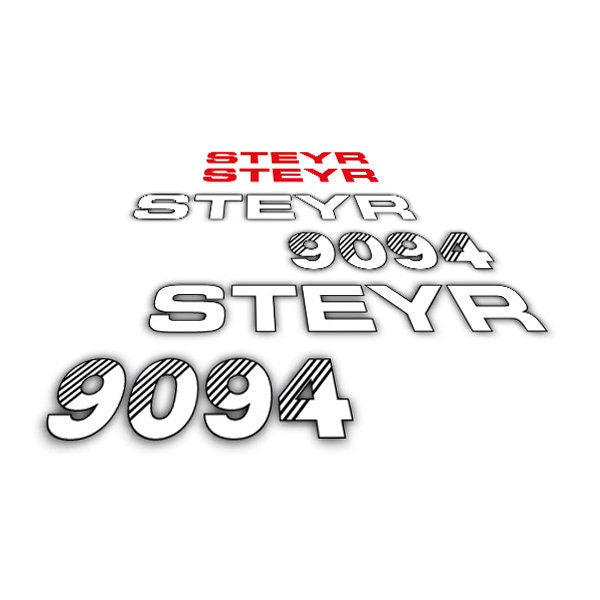Steyr 9094 (1993) Aftermarket Replacement Tractor Decal (Sticker) Set replacement decal set