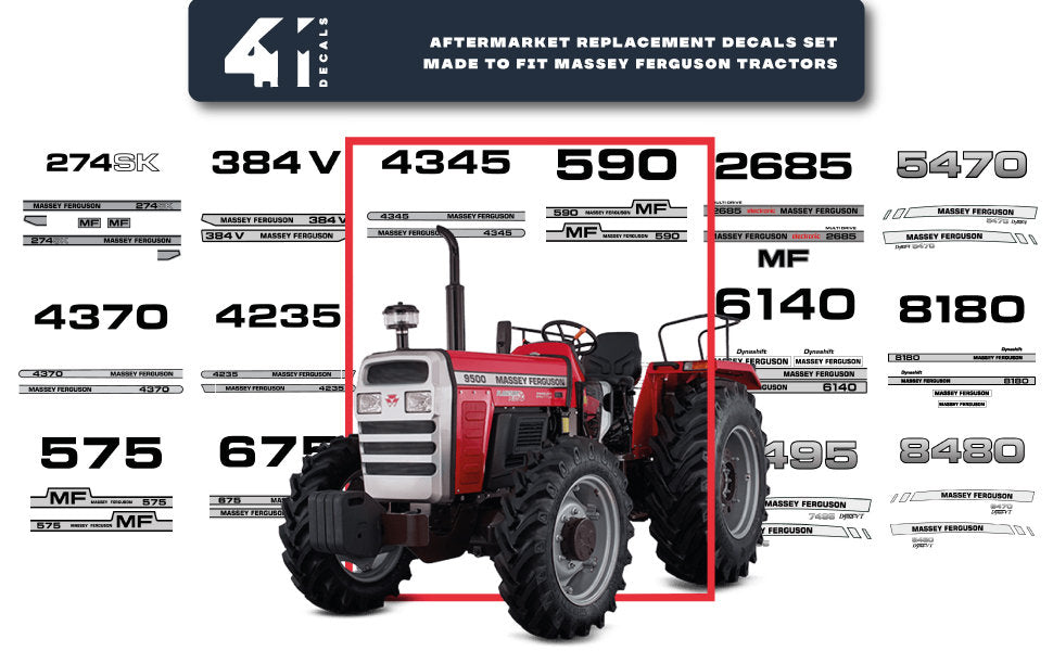 Massey Ferguson 6480 Aftermarket Replacement Tractor Decal (Sticker) Set