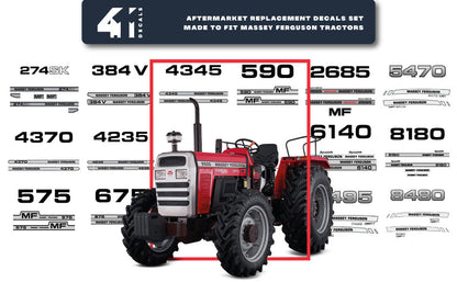 Massey Ferguson 6270 Aftermarket Replacement Tractor Decal (Sticker) Set