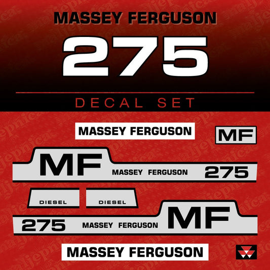 Massey Ferguson 275 Aftermarket Replacement Tractor Decal (Sticker) Set replacement decal set