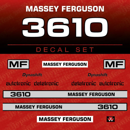 Massey Ferguson 3610 Aftermarket Replacement Tractor Decal (Sticker) Set