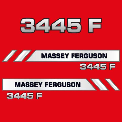 Massey Ferguson 3445F Aftermarket Replacement Tractor Decal (Sticker) Set