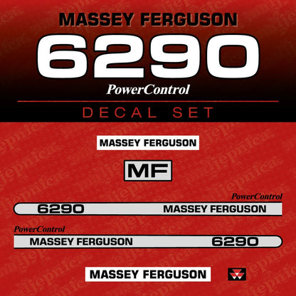 Massey Ferguson 6290 Aftermarket Replacement Tractor Decal (Sticker) Set