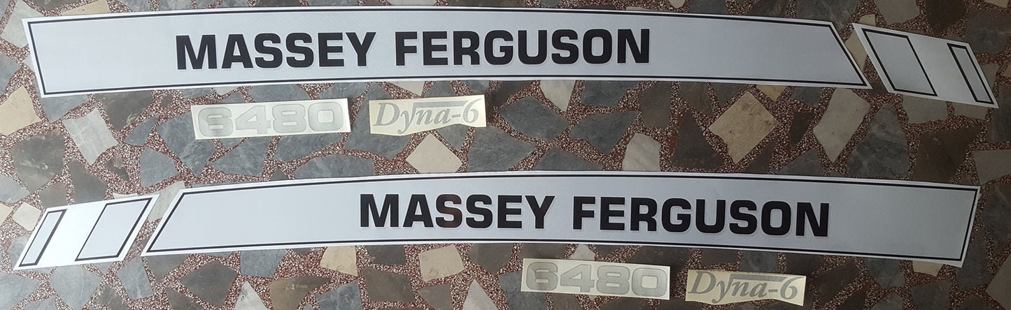 Massey Ferguson 6480 Aftermarket Replacement Tractor Decal (Sticker) Set