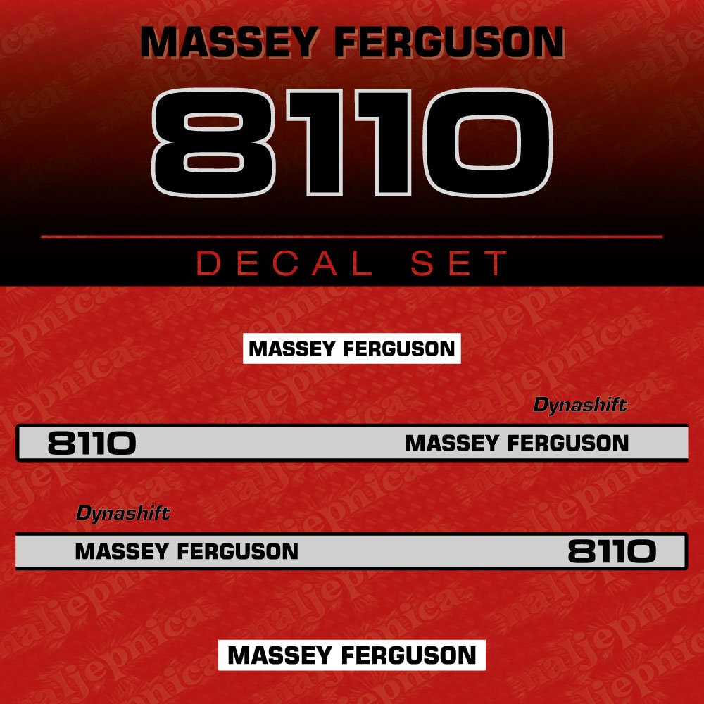 Massey Ferguson 8110 Aftermarket Replacement Tractor Decal (Sticker) Set