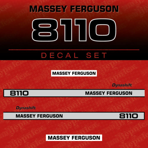 Massey Ferguson 8110 Aftermarket Replacement Tractor Decal (Sticker) Set