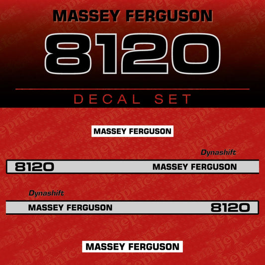 Massey Ferguson 8120 Aftermarket Replacement Tractor Decal (Sticker) Set