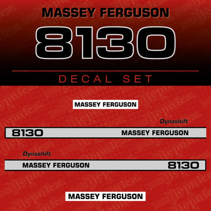 Massey Ferguson 8130 Aftermarket Replacement Tractor Decal (Sticker) Set