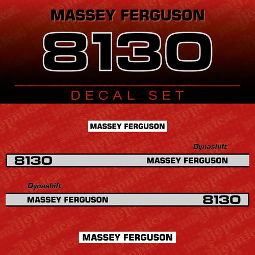 Massey Ferguson 8130 Aftermarket Replacement Tractor Decal (Sticker) Set